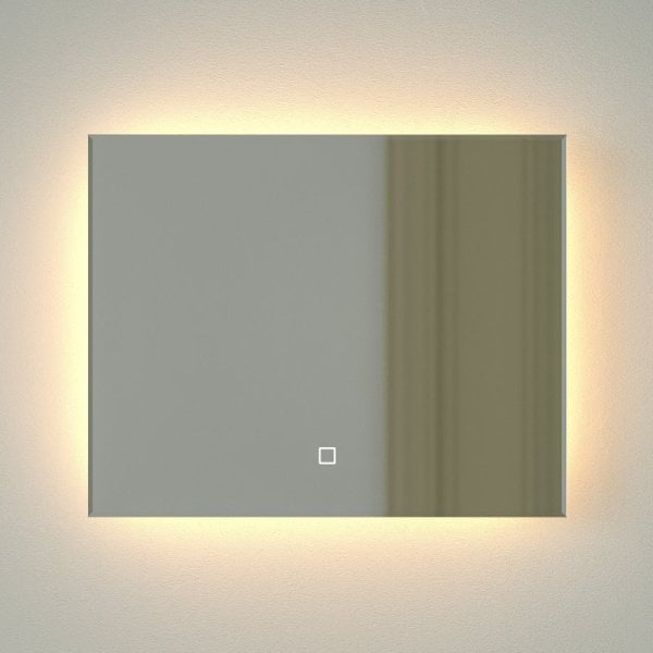 Зеркало Defesto Glow DF 2511SH 50х40 с LED-подсветкой, 3000 K, сенсорный выключатель