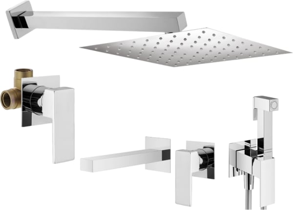 Комплект для ванной Plumberia Selection Tag KITZTG01CR220 С ВНУТРЕННЕЙ ЧАСТЬЮ, хром