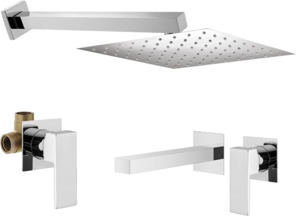 Комплект для ванной Plumberia Selection Tag KITTG01CR220 С ВНУТРЕННЕЙ ЧАСТЬЮ, хром