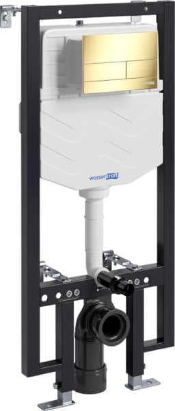 Система инсталляции для унитазов Wasserkraft Vils 56TLT.010.ME.PG04, с кнопкой смыва золото