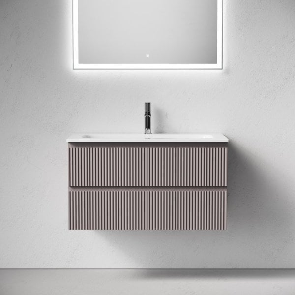 Тумба с раковиной Sancos Snob R 90 подвесная, doha soft, раковина СN7019