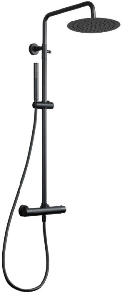 Душевая стойка Splendy Relax P RP208XTR25C1BM, с термостатом, черный матовый