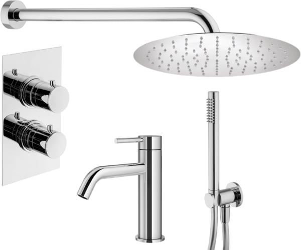 Комплект для ванной Plumberia Selection Ixo KITXOT18QCR53 С ВНУТРЕННЕЙ ЧАСТЬЮ, хром