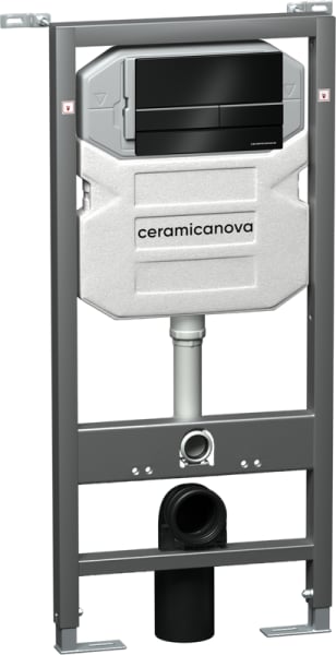 Система инсталляции для унитазов Ceramicanova Envision Flat CN1002B, кнопка черная матовая