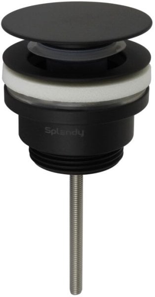 Донный клапан для раковины Splendy AA3071URMBM. незапираемый, черный матовый
