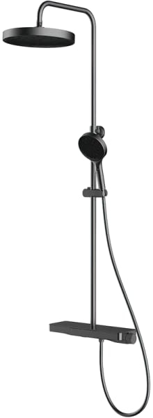 Душевая стойка Vincea Inspire VSFS-3I12TGM, с термостатом, вороненая сталь