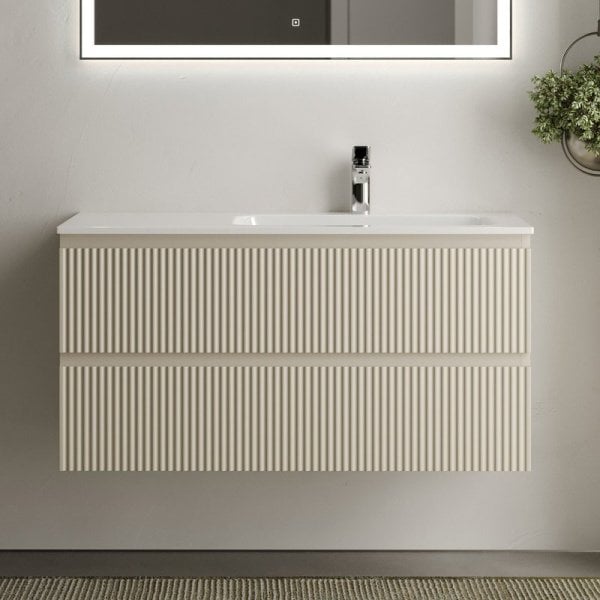 Тумба с раковиной Sancos Snob R 100 см, R, beige soft