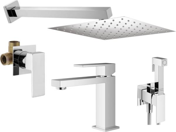 Комплект для ванной Plumberia Selection Tag KITZTG01CR53 С ВНУТРЕННЕЙ ЧАСТЬЮ, хром