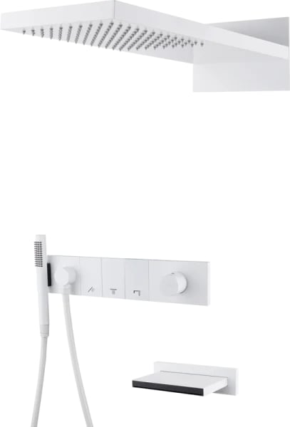 Душевой комплект Boheme Zodiac 132-2-MW, С ВНУТРЕННЕЙ ЧАСТЬЮ, matt white