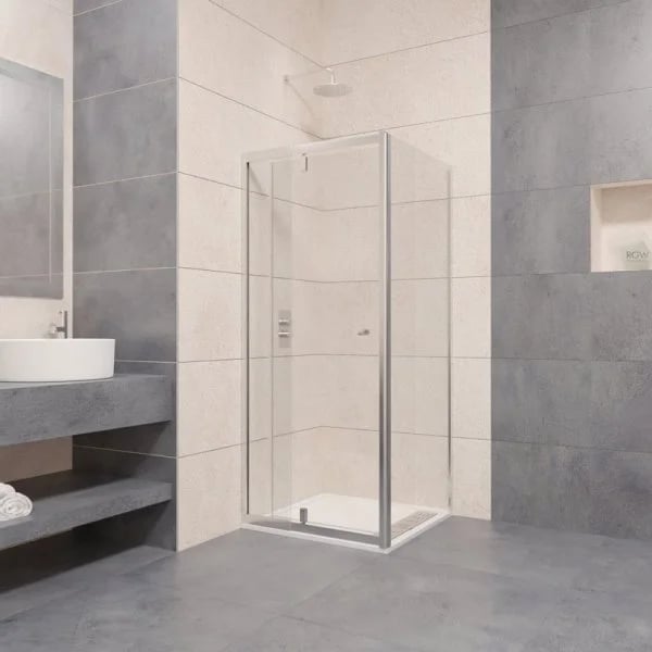 Душевой уголок RGW Passage PA-02+90 см (77-90)x90x185 профиль хром, стекло прозрачное