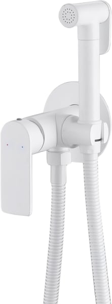 Гигиенический душ Abber Weiss Insel AF8025W со смесителем, С ВНУТРЕННЕЙ ЧАСТЬЮ, белый