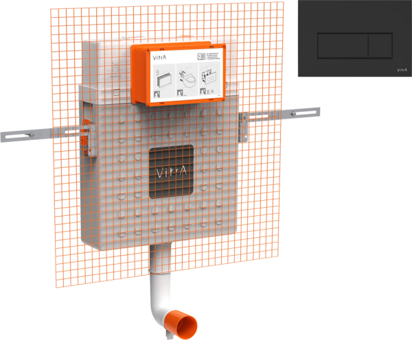 Смывной бачок скрытого монтажа VitrA V12 762-1740-01 + Кнопка смыва VitrA Root Square 740-2311