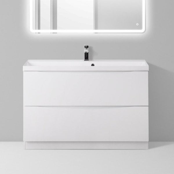 Тумба под раковину без столешницы BelBagno Marino 90 bianco lucido, напольная