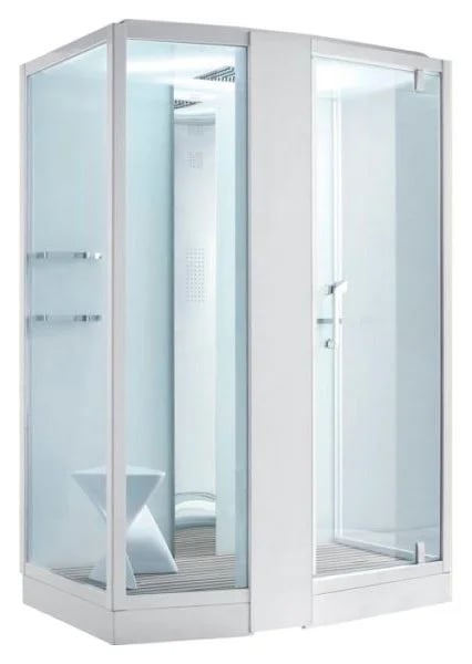 Душевая кабина Orans SR-89102LS, белая, с хамамом и сиденьем