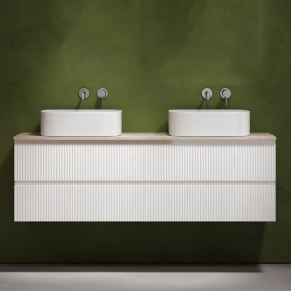 Тумба с раковиной Sancos Snob R 160 bianco, столешница бежевая TT160A2, раковина CN6052