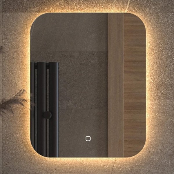 Зеркало Defesto Opti DF 2811S 40х50 с LED-подсветкой, 3000К, сенсорный выключатель