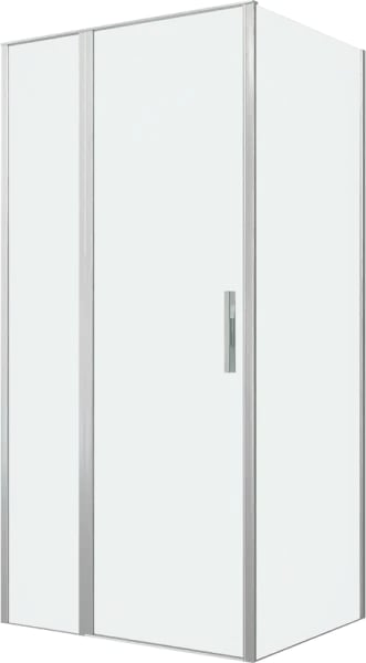 Душевой уголок Allen Brau Priority 100x90, профиль серебро браш, стекло прозрачное