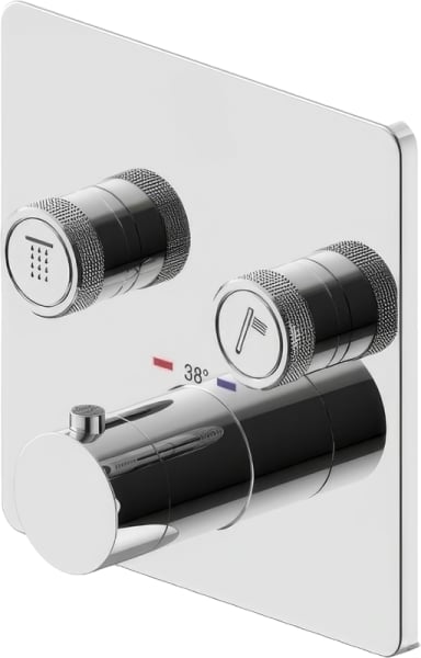 Термостатический смеситель встраиваемый Plumberia Selection PSBOX KITPSB2902CR С ВНУТРЕННЕЙ ЧАСТЬЮ, 