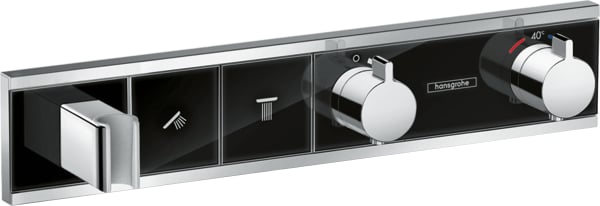 Термостатический смеситель встраиваемый Hansgrohe RainSelect 15355600, для душа, шлифованный черный 