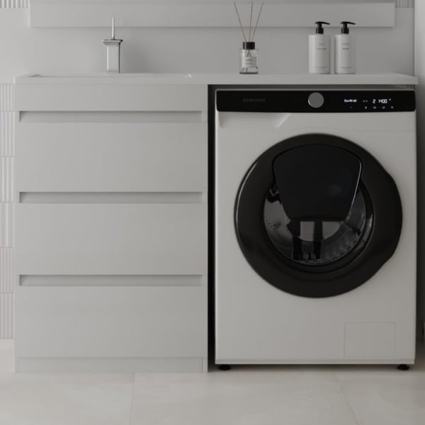 Тумба под раковину без столешницы Style Line Даллас 120 Люкс PLUS, напольная, 3 ящика