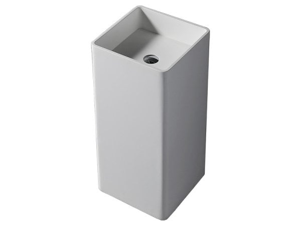 Раковина Uni-Flow Kube FS502-400 Gloss White слив в стену