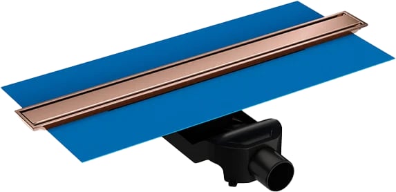 Душевой трап (лоток) VitrA Eco-Flow DK100 40 см, горизонтальный сифон, медь