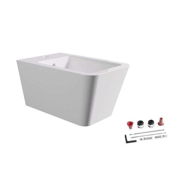 Биде подвесное Alice Hide 31220101SET, белый глянцевый