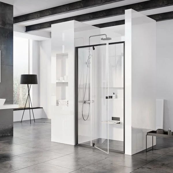 Душевая дверь в нишу Ravak Pivot PDOP2-100 Transparent, профиль черный