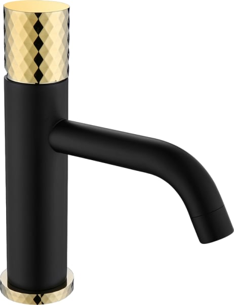 Смеситель для раковины Boheme Stick 121-BG black diamond gold
