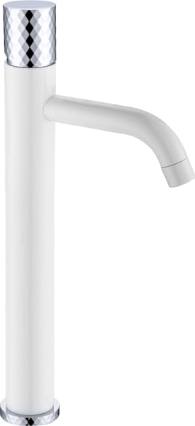 Смеситель для раковины Boheme Stick 122-WCR white diamond chrome