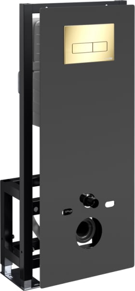 Система инсталляции для унитазов Wasserkraft Glan 66TLT.010.ME.BL.PG03, с кнопкой смыва золото