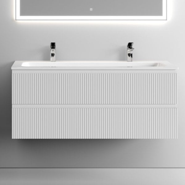 Тумба с раковиной Sancos Snob T 120 см, bianco, раковина CN7016