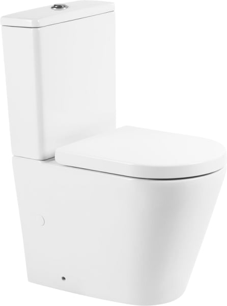 Унитаз-компакт напольный BelBagno Flay-r BB2149CPR BB105SC с микролифтом, безободковый, белый