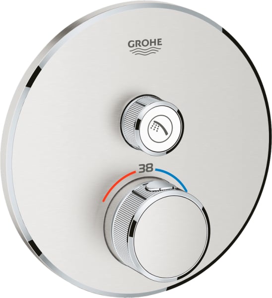 Термостатический смеситель встраиваемый Grohe Grohtherm SmartControl 29118DC0 для душа, суперсталь