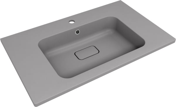 Мебельная раковина Uperwood Lagoon Quartz 297000018 80 см, матовая серая, серый шелк