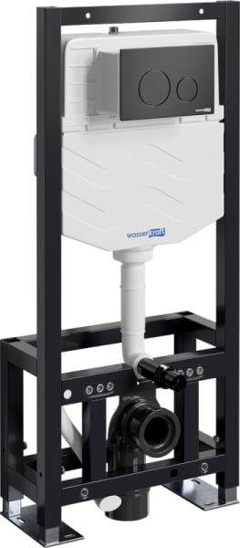 Система инсталляции для унитазов Wasserkraft Dill 61TLT.010.ME.MB02, с кнопкой смыва матовой черной