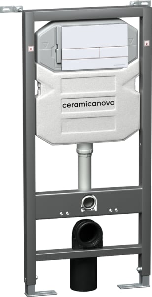 Система инсталляции для унитазов Ceramicanova Envision Flat CN1002W, кнопка белая