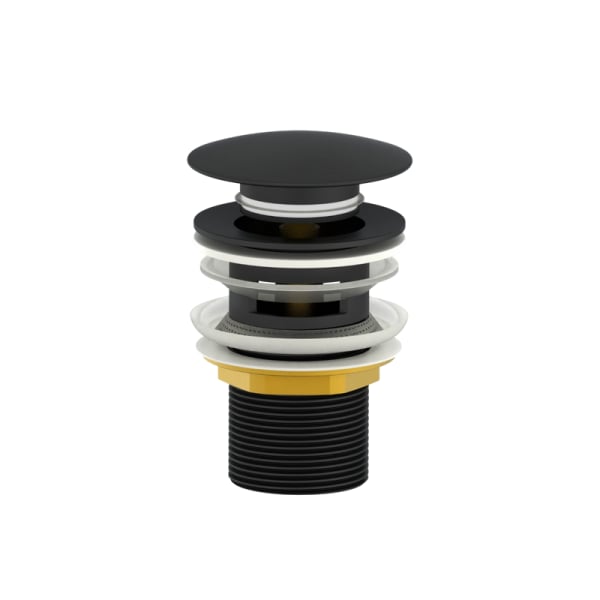 Донный клапан для раковины Wonzon & Woghand WW-88SS01-MB черный матовый