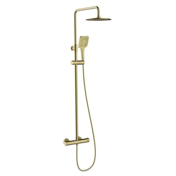 Душевая стойка Clever Up! Urban 61959, с термостатом, брашированное золото