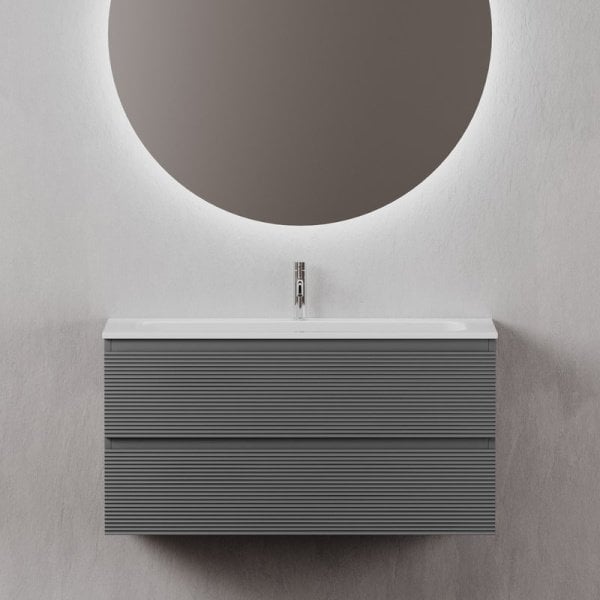 Тумба с раковиной Sancos Folk 100 grey soft
