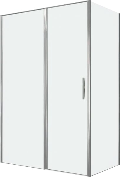 Душевой уголок Allen Brau Priority 140x80, профиль хром, стекло прозрачное