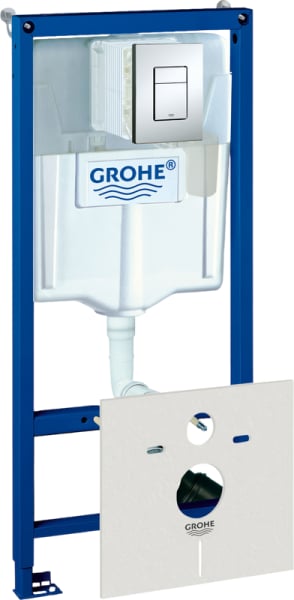 Система инсталляции для унитазов Grohe Rapid SL 38827000, 5 в 1 с кнопкой смыва