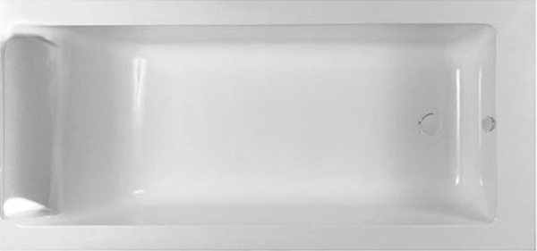 Ванна из искусственного камня Marmo Bagno Ницца 180x80 см, встраиваемая, белая, на ножках, с подголо
