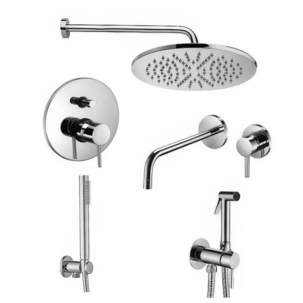 Комплект для ванной Paffoni Light KITZLIG015CR006 С ВНУТРЕННЕЙ ЧАСТЬЮ, хром