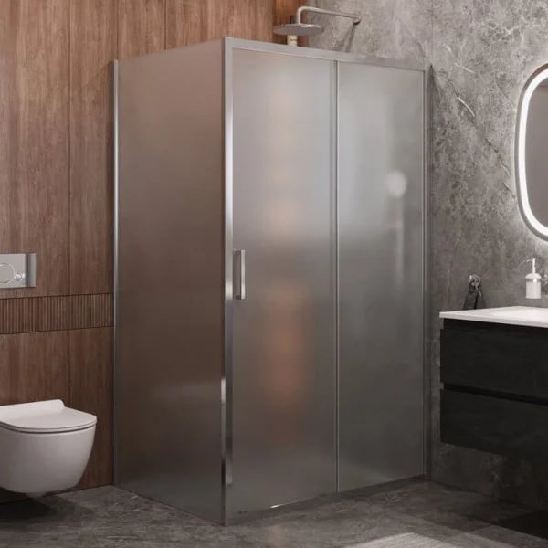 Душевой уголок Cezares Molveno AH 11 120+90 P Cr 120х90 см, профиль хром, стекло рифленое