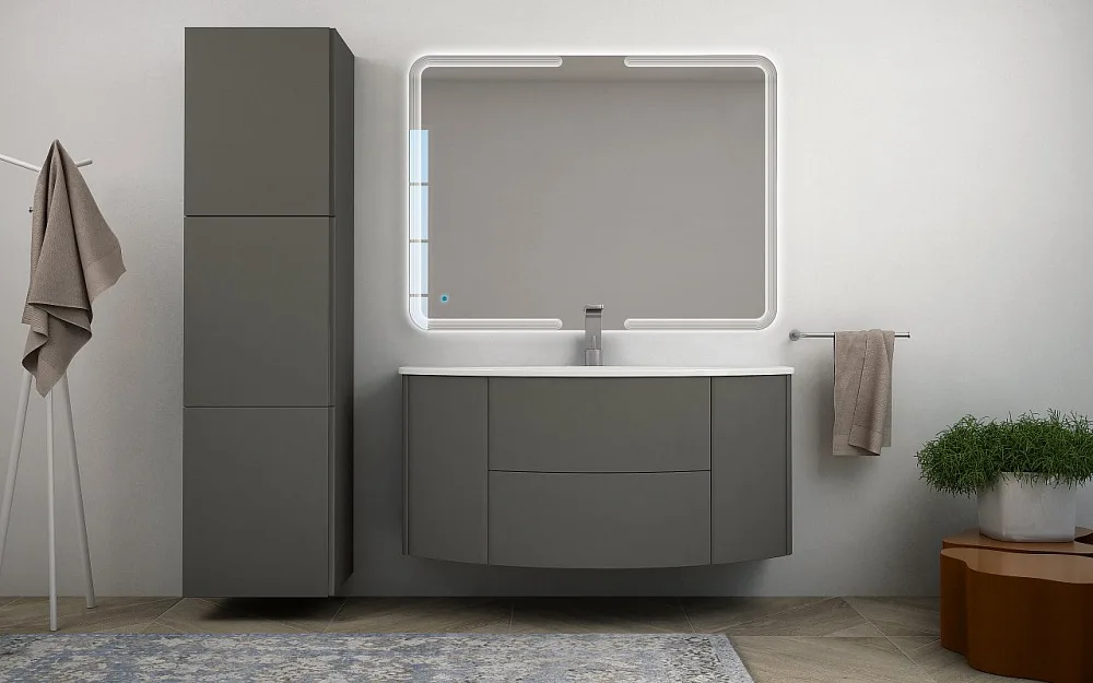 Тумба под раковину без столешницы Cezares Eden 120 grigio talpa opaco Sancos — официальный сайт