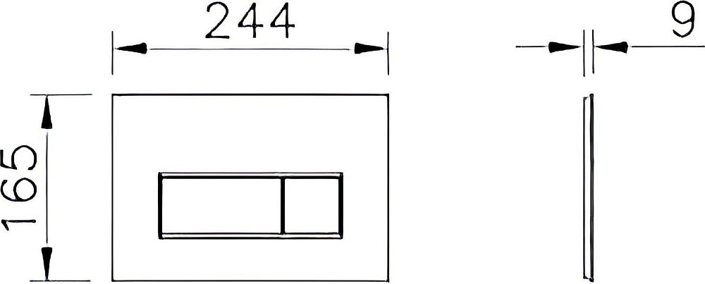 Кнопка смыва VitrA Root Square 740-2340, матовая медь