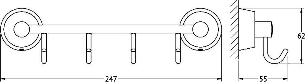 Крючок FBS Vizovice VIZ 025 на планке Sancos — официальный сайт