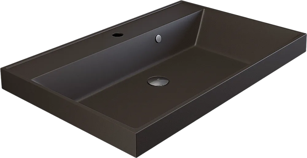 Мебельная раковина Uperwood Classic Quartz 291030021 70 см, матовая коричневая, трюфель Sancos — официальный сайт