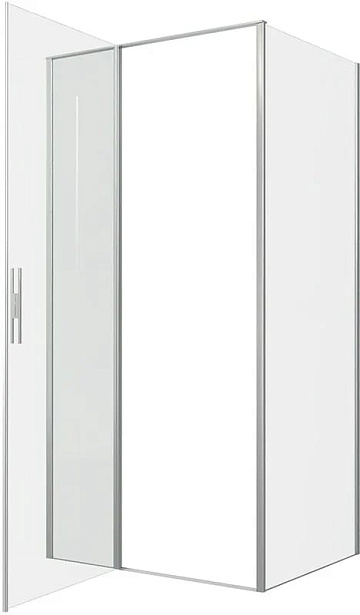 Душевой уголок Allen Brau Priority 100x90, профиль серебро браш, стекло прозрачное